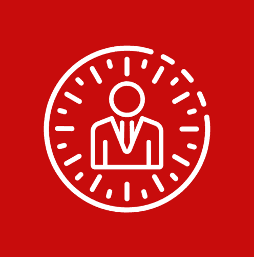 Red Icon Squares New Red Clock Person